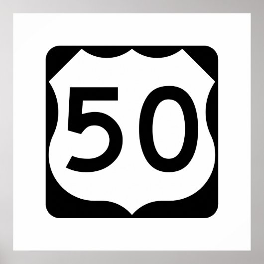US Route 50 Unterschrift Poster (Vorne)