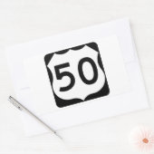 US Route 50 Unterschrift Rechteckiger Aufkleber (Umschlag)