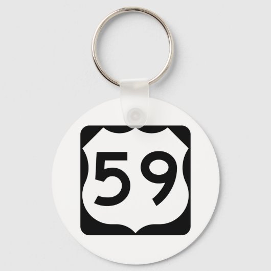 US-Route 59 Unterschrift Schlüsselanhänger (Vorderseite)