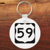 US-Route 59 Unterschrift Schlüsselanhänger (Vorderseite)