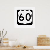 US Route 60 Unterschrift Poster (Küche)