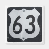 US Route 63 Road Sign Magnet (Vorne)