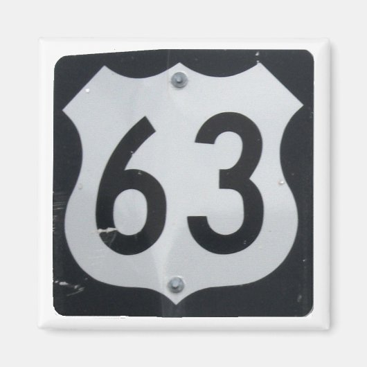 US Route 63 Road Sign Magnet (Vorne)