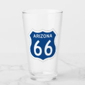 US-Route 66 Arizona Pint Trinkglas Glas (Vorderseite)