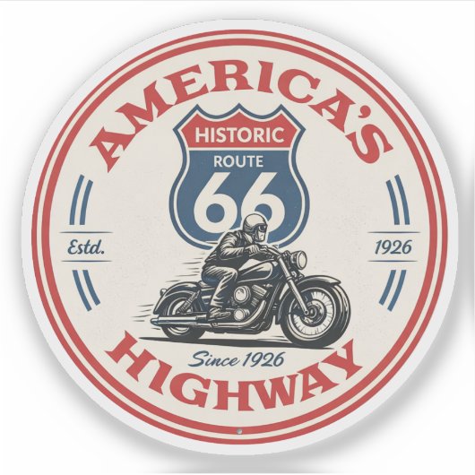 US Route 66 Die Mutterstraße historische Autobahn Aufkleber (Vorderseite)