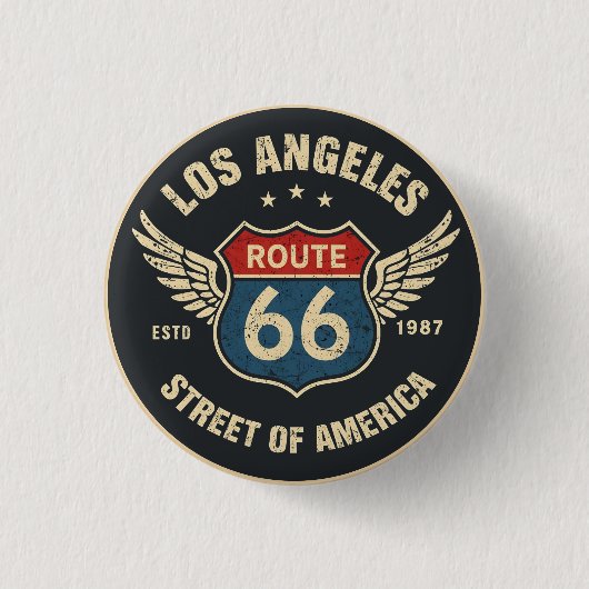 US Route 66 Die Mutterstraße historische Autobahn Button (Vorderseite)