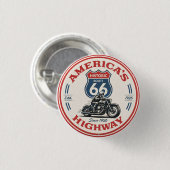 US Route 66 Die Mutterstraße historische Autobahn Button (Vorne & Hinten)