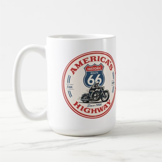 US Route 66 Die Mutterstraße historische Autobahn  Kaffeetasse (Links)