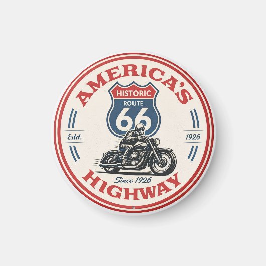 US Route 66 Die Mutterstraße historische Autobahn  Magnet (Vorne)