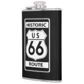 US Route 66 Historische Schwarze klassische Flasch Flachmann (Links)