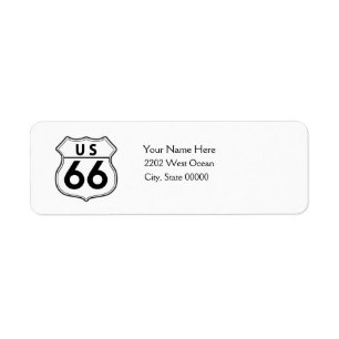 US Route 66 - Klassisches Rücksendesiegel