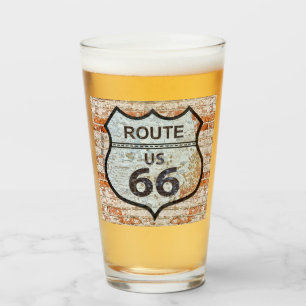 US Route 66 Pint Trinkglas Glas