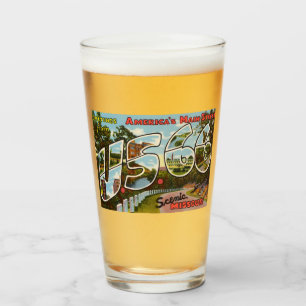US Route 66 Pint Trinkglas Glas