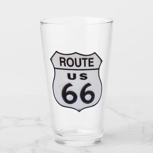 US Route 66 Pint Trinkglas Glas (Vorderseite)