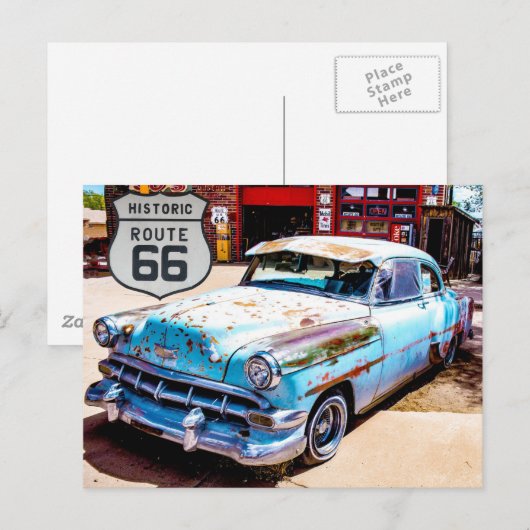 US-Route 66 Reise Postkarte (Vorne/Hinten)