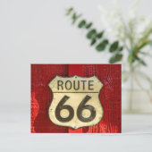 US-Route 66 Schild auf US-Highway Shield Postkarte (Stehend Vorderseite)