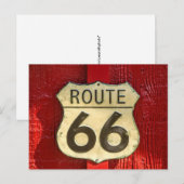 US-Route 66 Schild auf US-Highway Shield Postkarte (Vorne/Hinten)