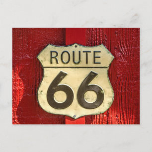 US-Route 66 Schild auf US-Highway Shield Postkarte