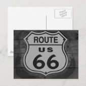 US Route 66 - Schild Postkarte (Vorne/Hinten)