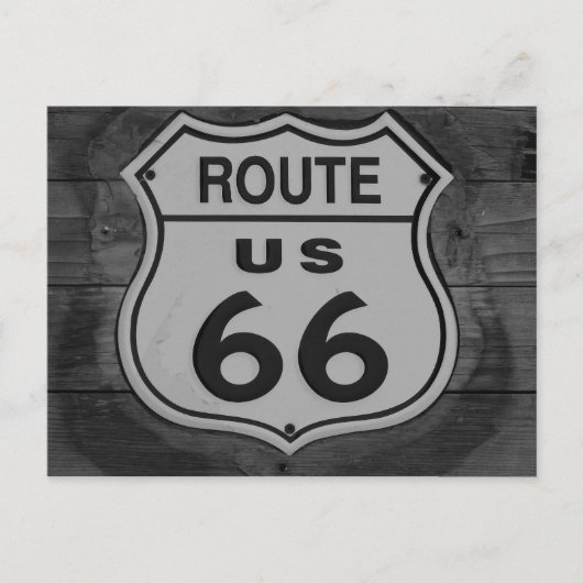 US Route 66 - Schild Postkarte (Vorderseite)