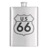 US Route 66 Steel Liquor Classic Flask Flachmann (Vorderseite)