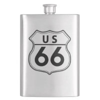 US Route 66 Steel Liquor Classic Flask