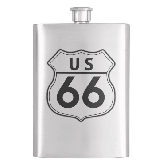 US Route 66 Steel Liquor Classic Flask Flachmann (Vorderseite)