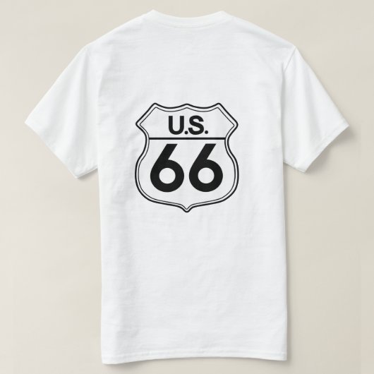 US Route 66 T - Shirt Mens T - Shirt (Design Rückseite)