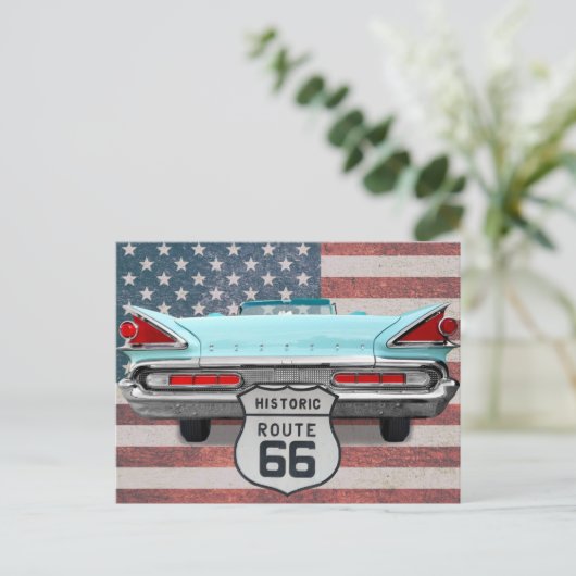 US Route 66 Travel Postcard Postkarte (Stehend Vorderseite)