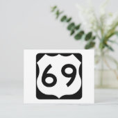 US-Route 69 Unterschrift Postkarte (Stehend Vorderseite)