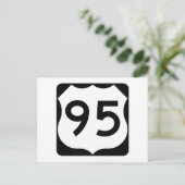 US-Route 95-Zeichen Postkarte (Stehend Vorderseite)