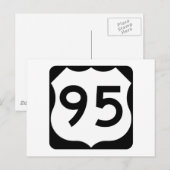US-Route 95-Zeichen Postkarte (Vorne/Hinten)