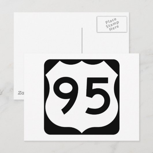 US-Route 95-Zeichen Postkarte (Vorne/Hinten)