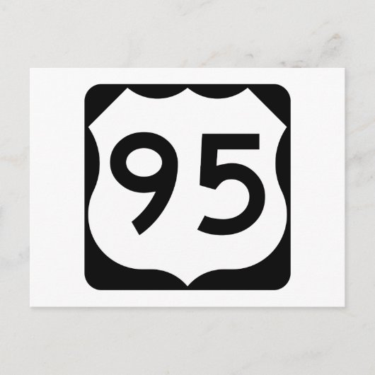 US-Route 95-Zeichen Postkarte (Vorderseite)