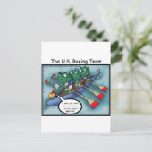 US Rowing (Roe-ing Team Funny T-Shirts Karten Tass (Stehend Vorderseite)