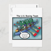 US Rowing (Roe-ing Team Funny T-Shirts Karten Tass (Vorne/Hinten)