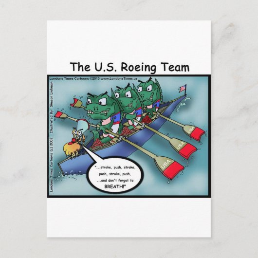 US Rowing (Roe-ing Team Funny T-Shirts Karten Tass (Vorderseite)