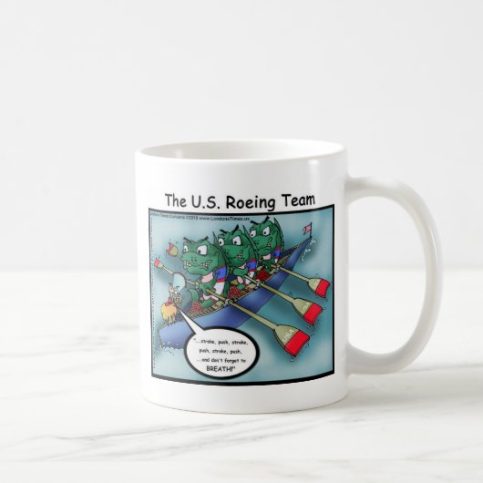 US Rowing (Roe-ing Team Funny T-Shirts Karten Tass Kaffeetasse (Rechts)