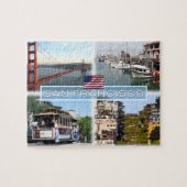 US San Francisco - Golden Gate Bridge - Cable Car. Puzzle (Horizontal)
