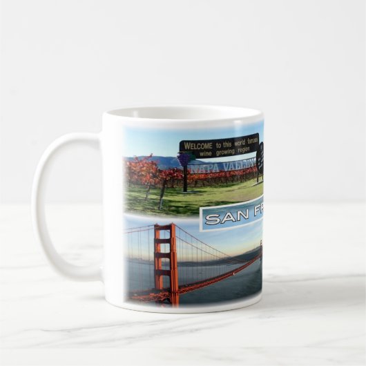 US San Francisco - Napa Valley Golden Gate Bridge Kaffeetasse (Links)