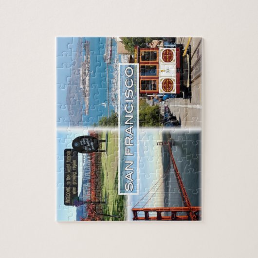 US San Francisco - Napa Valley Golden Gate Bridge Puzzle (Vertikal)