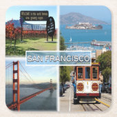 US San Francisco - Napa Valley Golden Gate Bridge Rechteckiger Pappuntersetzer (Vorderseite)