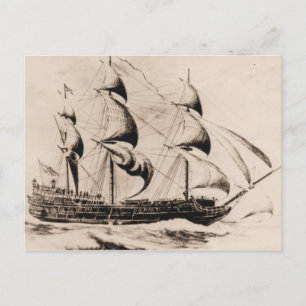 US-Schiff Bonhomme Richard auf See Postkarte
