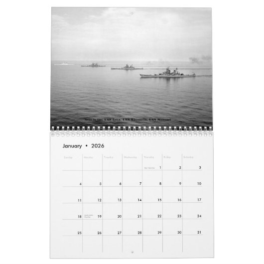 US-Schlachten des Zweiten Weltkriegs Kalender (Jan 2026)