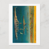 US-Schlachtschiffe in Long Beach verankert Postkarte (Vorderseite)