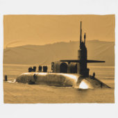 US-SCHNELLER ANGRIFF SUBMARINE - SSGN-728 FLEECEDECKE (Vorderseite (Horizontal))