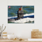 US-SCHNELLER ANGRIFF SUBMARINE - SSN-750 POSTER (Küche)