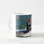 US-SCHNELLER ANGRIFF SUBMARINE - SSN-750-Tasse Kaffeetasse (Vorderseite Links)