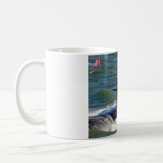 US-SCHNELLER ANGRIFF SUBMARINE - SSN-750-Tasse Kaffeetasse (Links)