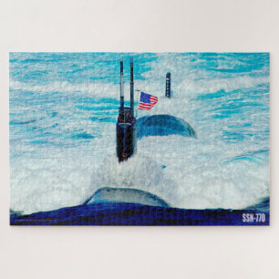 US-SCHNELLER ANGRIFF SUBMARINE - SSN-770 (20x30 IN Puzzle